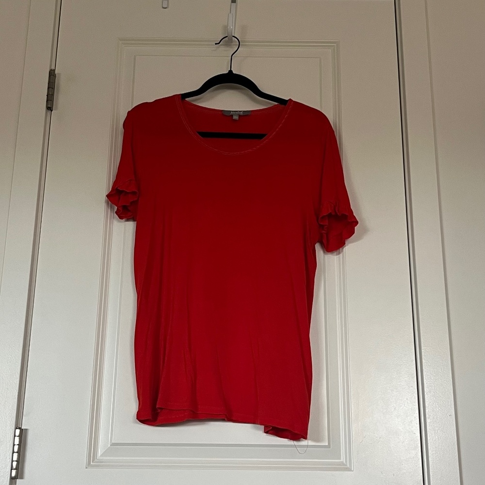 Marled Clothing Orange Short Sleeve Blouse Size Large